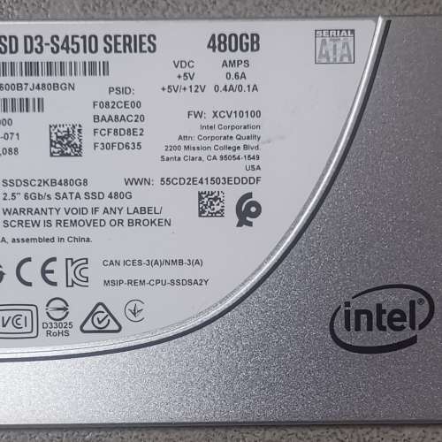 Intel SSD480G