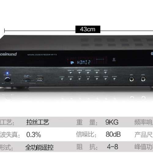 Bosinund AP-850 博斯頓 功放 AC-3 ARC HDMI DTS解碼 光纖 同軸 藍芽 遙控 5.1 功...