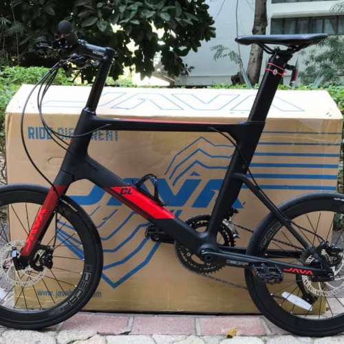 2020 新款 JAVA CL-CARBON-18速 平把碳纖小輪車 送水架前後蛙燈