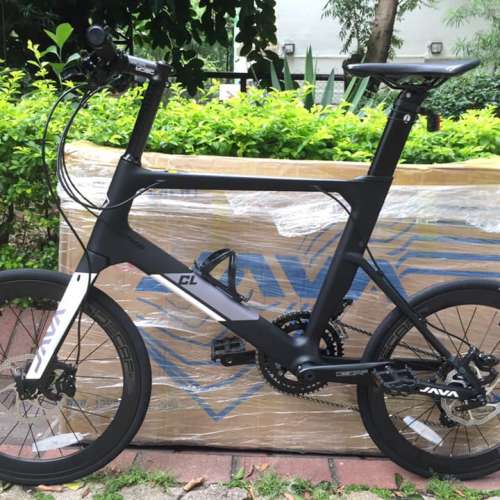 2020 新款 JAVA CL-CARBON-18速 平把碳纖小輪車 送水架前後蛙燈
