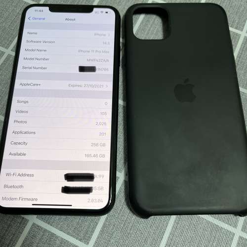 iPhone 11 Pro Max 256g綠色 有Apple care+保養至2021年10月27日