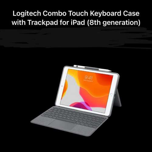 全新Logitech Combo Touch Keyboard with Trackpad for iPad (7gen/8gen)
