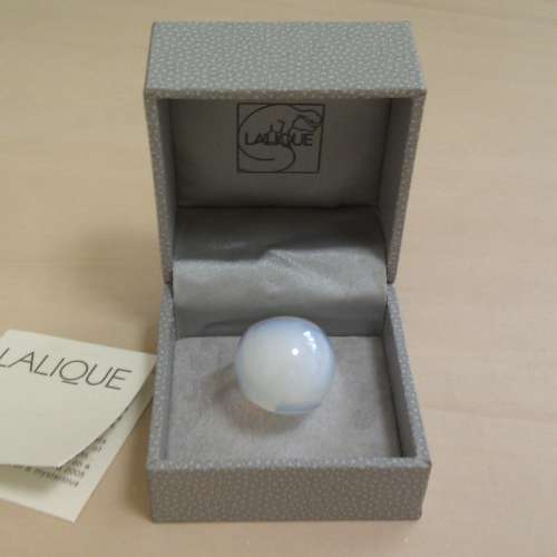 全新絕版收藏 Lalique White Crystal Ring Size : 6 White Light White inspiratio...