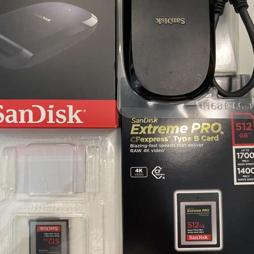 SanDisk Extreme PRO CFExpress 512GB 連 card reader