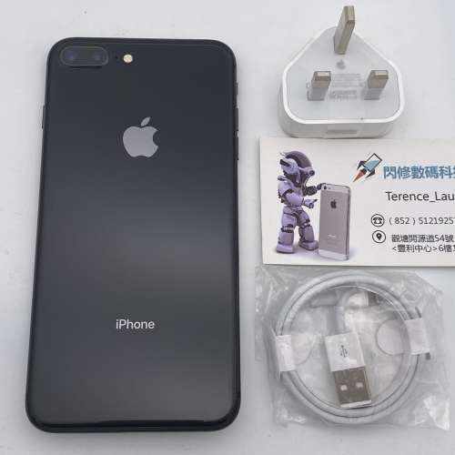 iPhone 8Plus 256gb 港版 95%New 所有功能正常，電池效能 100%  小花wts睇相 *鋪頭...