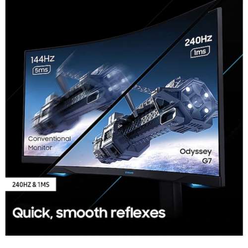放二手Samsung Odyssey G7 32" 240Hz 1000R曲面電競顯示器