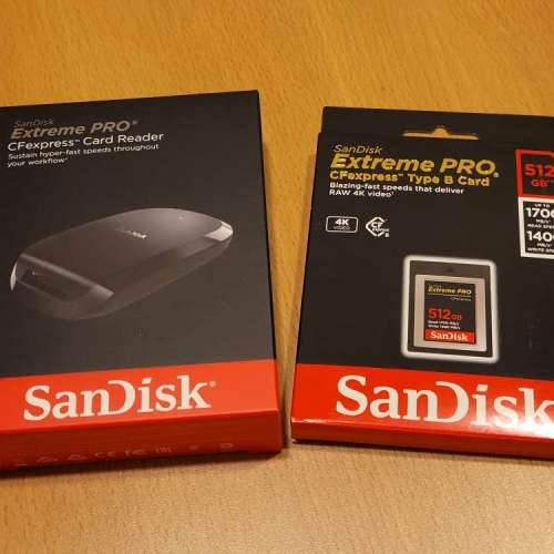 全新 SanDisk Extreme PRO CFExpress 512GB 連 card reader
