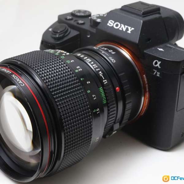 Canon FD 85mm f1.2 紅圈 L  一代名鏡   大光圈人像鏡皇  A7R 專用  罕有玻璃95新