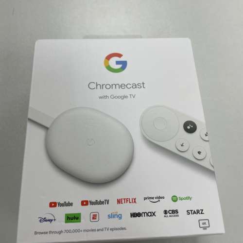 出售2手 新淨Google Chromecast Ultra 4K HDR 串流播放 鏡射裝置 白色