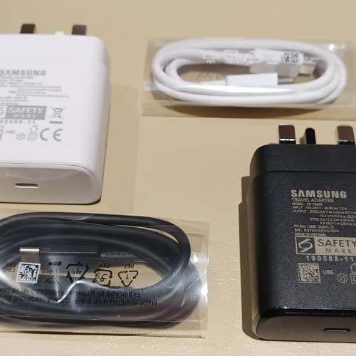 Samsung S20U S21U Note10+ 原裝配件 45W Superfast Charger + TypeC 數據線 $235