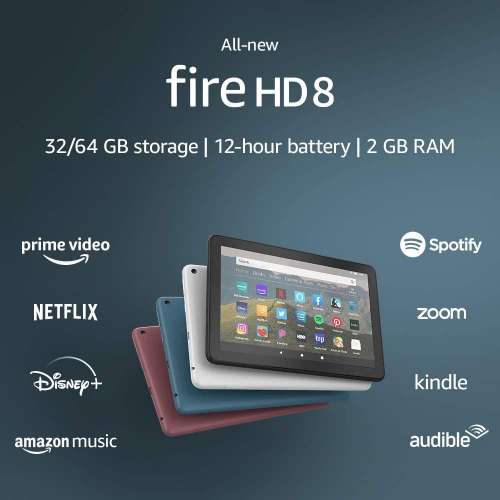 Amazon All-new Fire HD 8 tablet (10th Gen) 2020,2/32GB,亞馬遜平板電腦,全新水貨