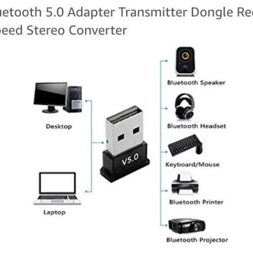 USB Bluetooth Dongle "Version 5.0" (包平郵/Free Postage)