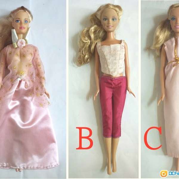 (8~9成新) Barbie公主 及 (9成新) Barbie公主衫及裙 (A~C)