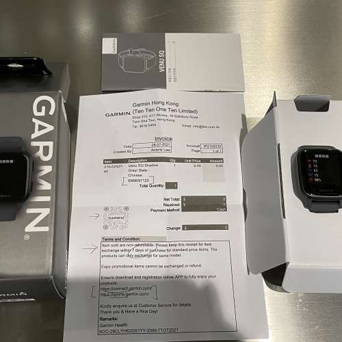 GARMIN VENU SQ GPS 智能手錶 中文版 深碳灰  全新香港行貨