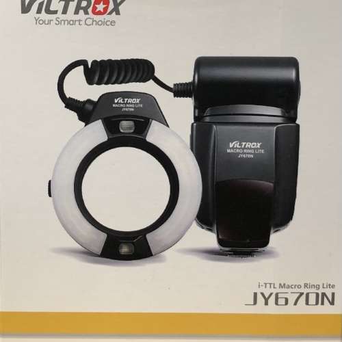 全新清貨Viltrox JY670N 環形微距閃光燈 GN14, TTL, 門巿可購買