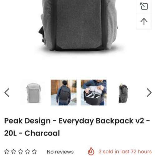 Peak Design PD Everyday Backpack 20L V2 Ash Color (100% New)