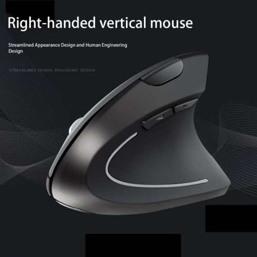 ERGONOMIC Wireless Mouse/無線人體工學滑鼠 (Built-in rechargeable battery /充電...