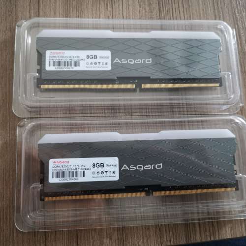 全新 Asgard 有RGB燈 DDR4 3200 8*2 16GB 套裝