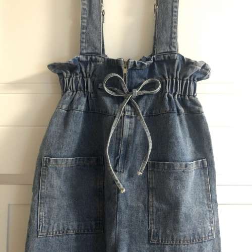 全新牛仔吊帶連身褲Denim Jumpsuit