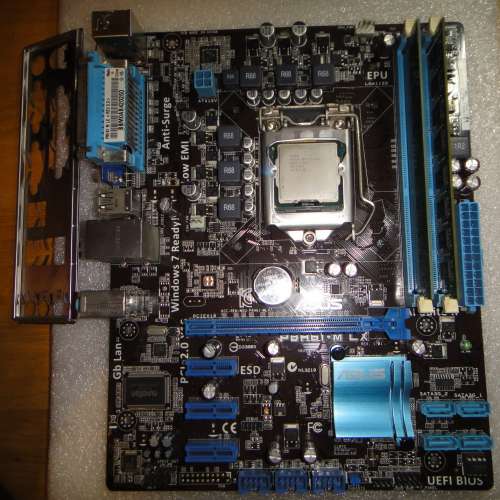 ASUS P8H61-MLX主版連 i3-2120 3.3GHz 4GB Ram Socket 1155