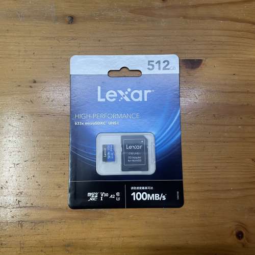 Lexar High-Performance 633x microSDXC UHS-I 512GB 記憶卡 100MB/s