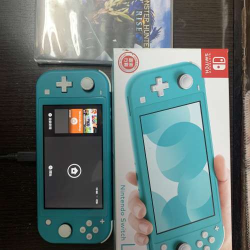 9成新Switch Lite 湖藍色+MHR