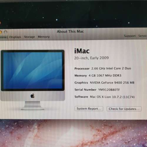 iMac 20-Inch Core2Duo 2.66GHz 128GB SSD