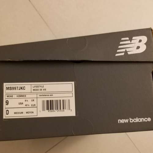 全新 New balance 997, size 9