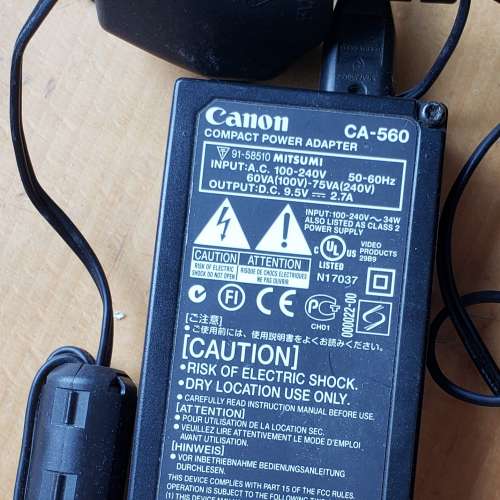 原廠Canon CA-560 charger for EOS D60 PowerShot G6 etc