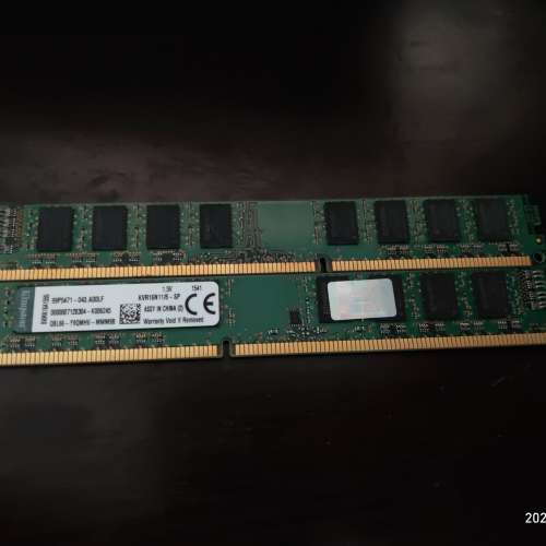 Kingston ddr3 1600 8gb ram(KVR16N11/8-SP) ×2