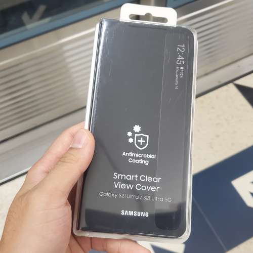 Samsung S21 Ultra s21u Smart Clear Cover 有盒黑色 全新