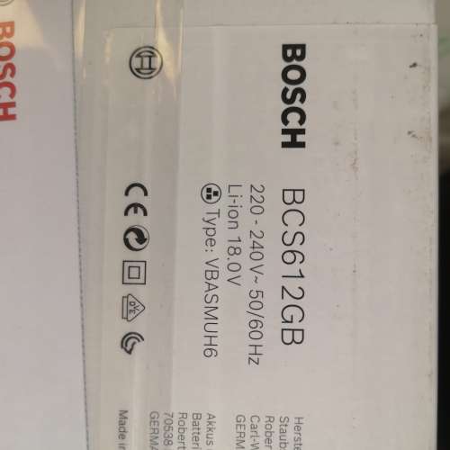 Bosch 無線手提吸塵機 Serie 6 BCS612GB
