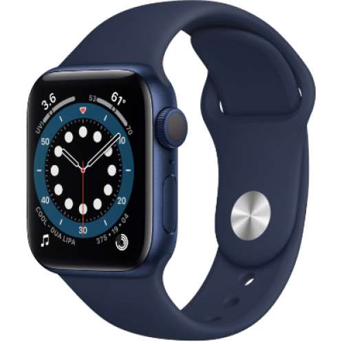 Apple Watch Series 6 GPS 40mm 藍色鋁金屬錶殼深藍色運動錶帶