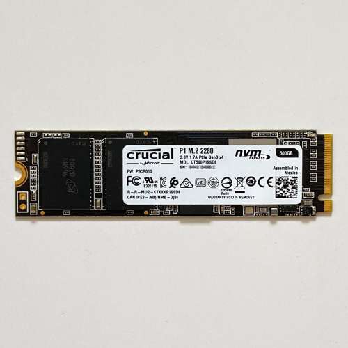 Crucial 500GB SSD M.2 NVMe