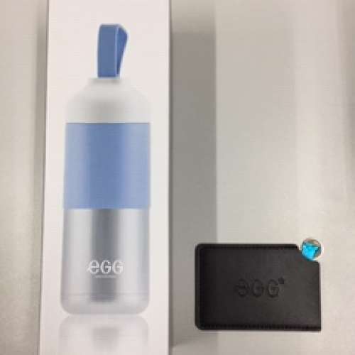 Brand new EGG Optical Boutique plastic bottle and card holder 膠水壺 水樽 水...