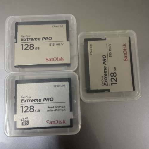 SanDisk Extreme PRO CFast 2.0 128GB 三張