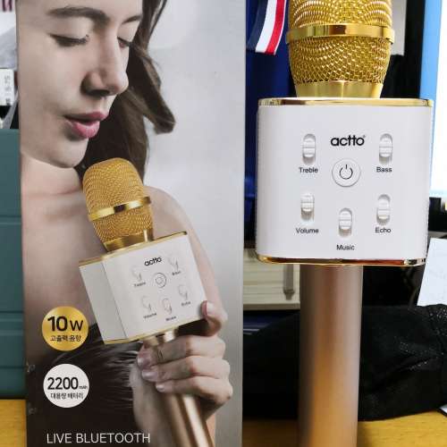超平韓國品牌Actto藍芽唱K歌音箱喇叭 (Bluetooth Microphone & Speaker)