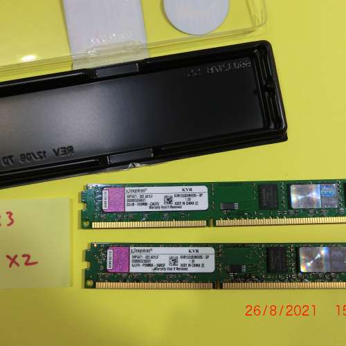 平售 Kingston Desktop Ram DDR3 1333 - 2G x 2