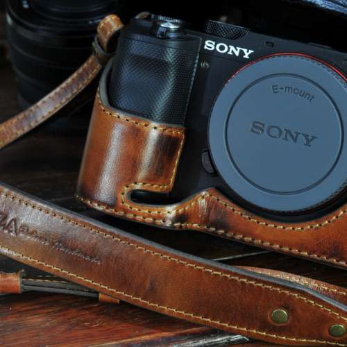 SONY A7C 相機皮套 可分拆 牛皮 袋 套 帶 leather case 相機袋