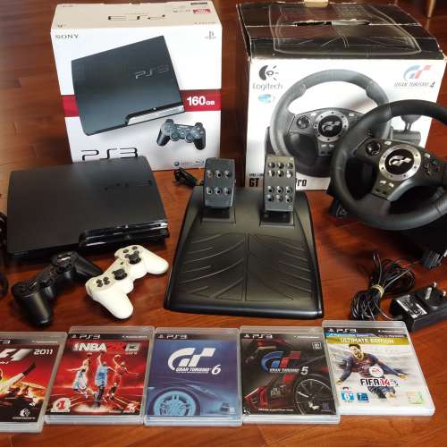 Sony Playstation PS3 160GB 連 Logitech GT Force Pro 軚盤