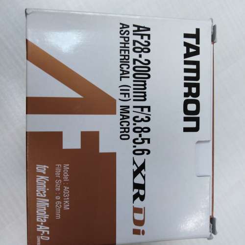 TAMRON 28-200MM F/3.8-5.6 XR Di ASPHERICAL [IF] Macro LENS Sony A mount, Minolta