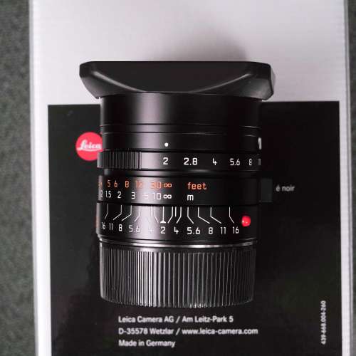 Leica Summicron-M 28mm f/2.0 ASPH Black