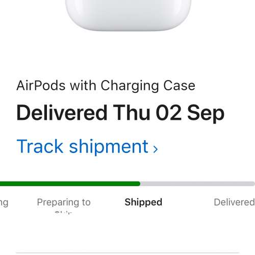 Airpods 2 全新未拆運送包裝 九月二日剛收到