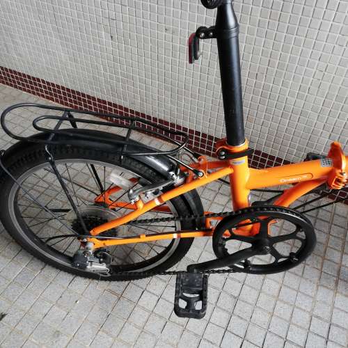 橙色大行DahonDreamD6 20吋摺疊單車六段變速可轉九成新