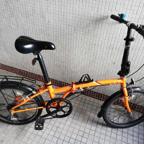 橙色大行DahonDreamD6 20吋摺疊單車六段變速可轉九成新