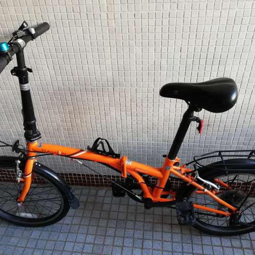 橙色大行DahonDreamD6 20吋摺疊單車六段變速可轉九成新