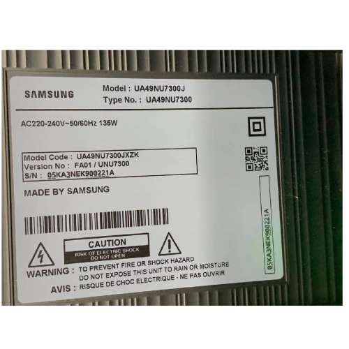 49吋 4K smart TV 三星49NU7300 電視