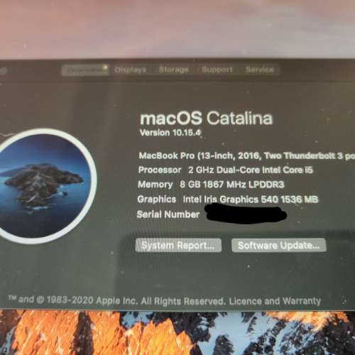 MacBook pro 2016 13"