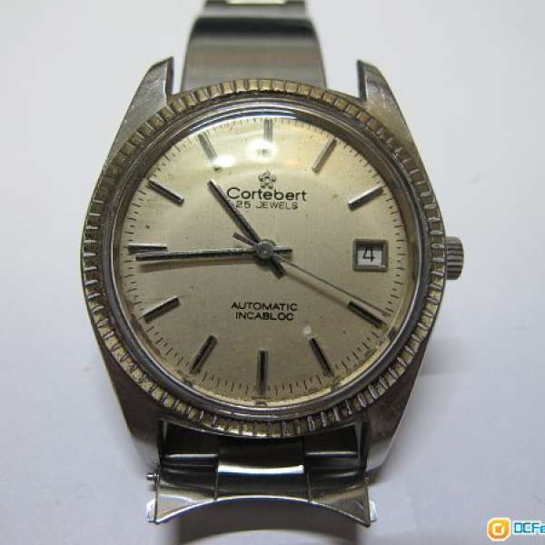 Vintage Swiss Cortebert 25 JEWELS date just automatic wrist watch.