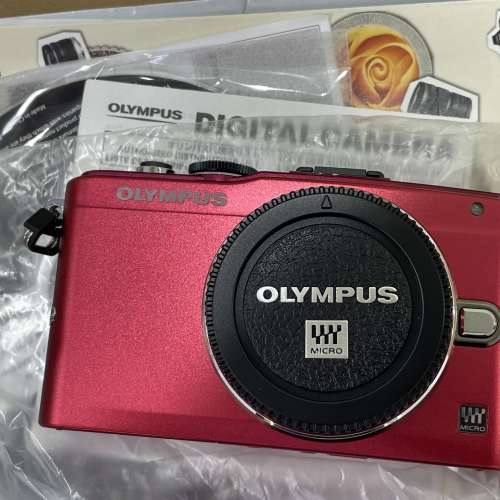 歡迎使用消費巻 新品 olympus pen lite e-pl6 紅色 kit 有2鏡頭付属 fullset